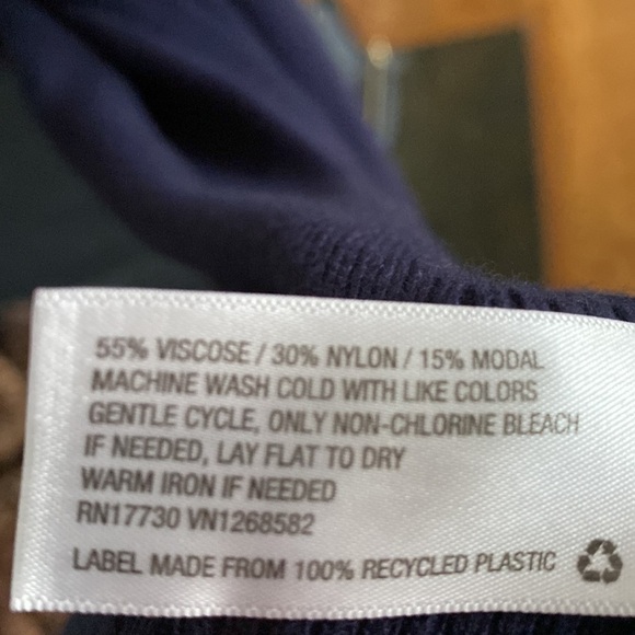 Long Open Front Navy Cardigan Open Size Medium - Picture 3 of 4